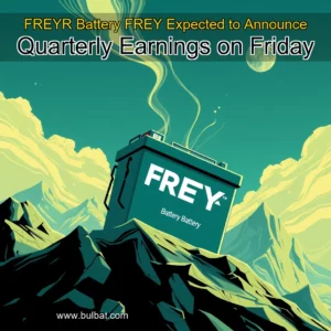Read more about the article FREYR Battery  FREY  Expected to Announce Quarterly Earnings on Friday