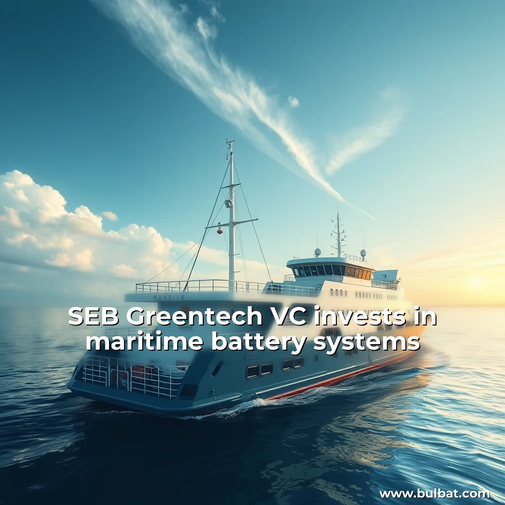 Read more about the article SEB Greentech VC invests in maritime battery systems