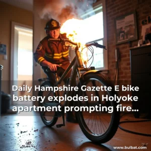Read more about the article Daily Hampshire Gazette  E  bike battery explodes in Holyoke apartment  prompting fire officials to issue safety advisory