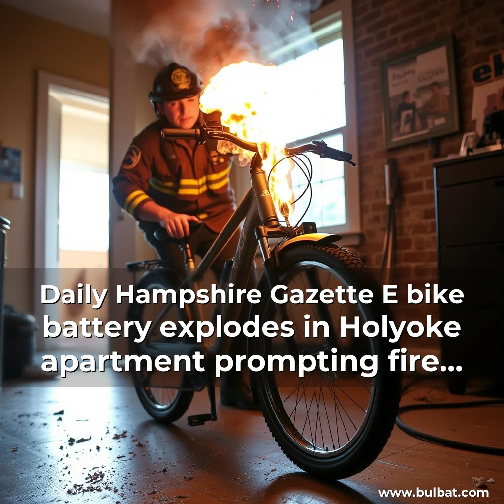 You are currently viewing Daily Hampshire Gazette  E  bike battery explodes in Holyoke apartment  prompting fire officials to issue safety advisory