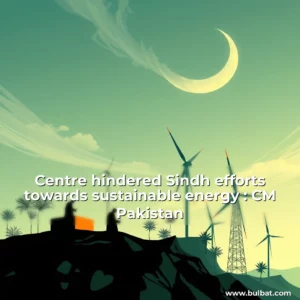 Artistic representation for Centre hindered Sindh efforts towards sustainable energy : CM Pakistan