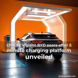 Artistic representation for China EV giant BYD soars after 5 minute charging platform unveiled