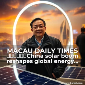 Read more about the article MACAU DAILY TIMES 澳門每日時報China solar boom reshapes global energy landscape  and GBA is part of it