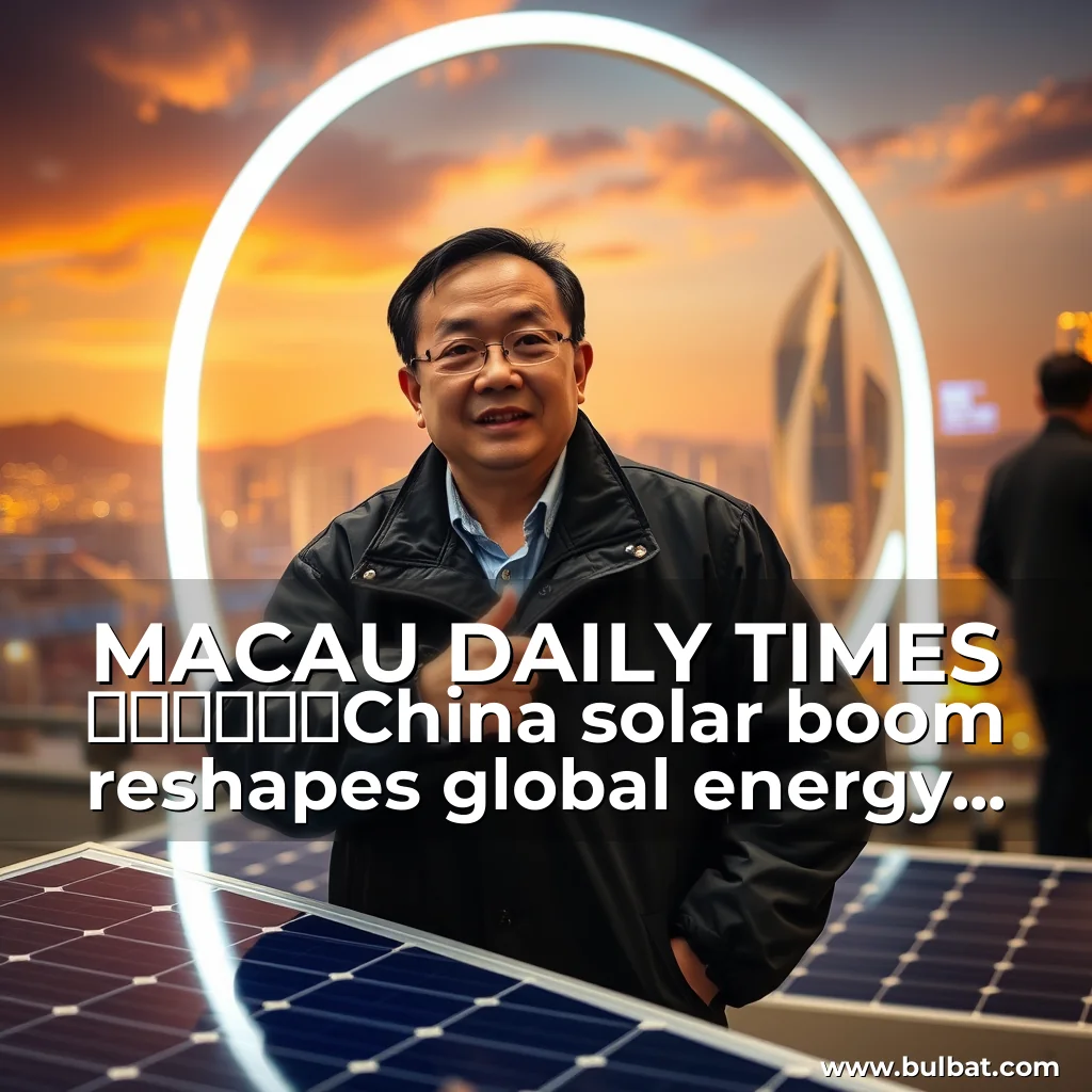 You are currently viewing MACAU DAILY TIMES 澳門每日時報China solar boom reshapes global energy landscape  and GBA is part of it