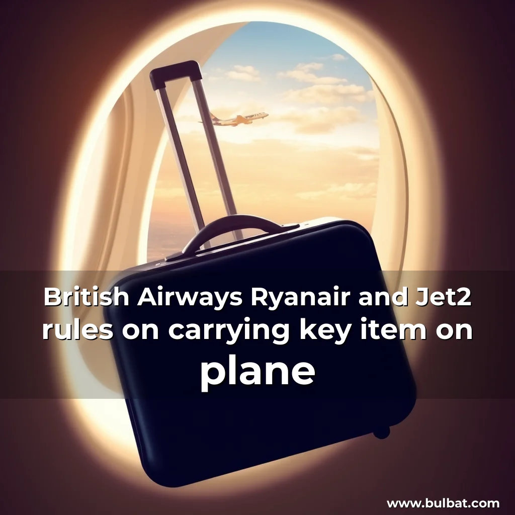 You are currently viewing British Airways  Ryanair and Jet2 rules on carrying key item on plane