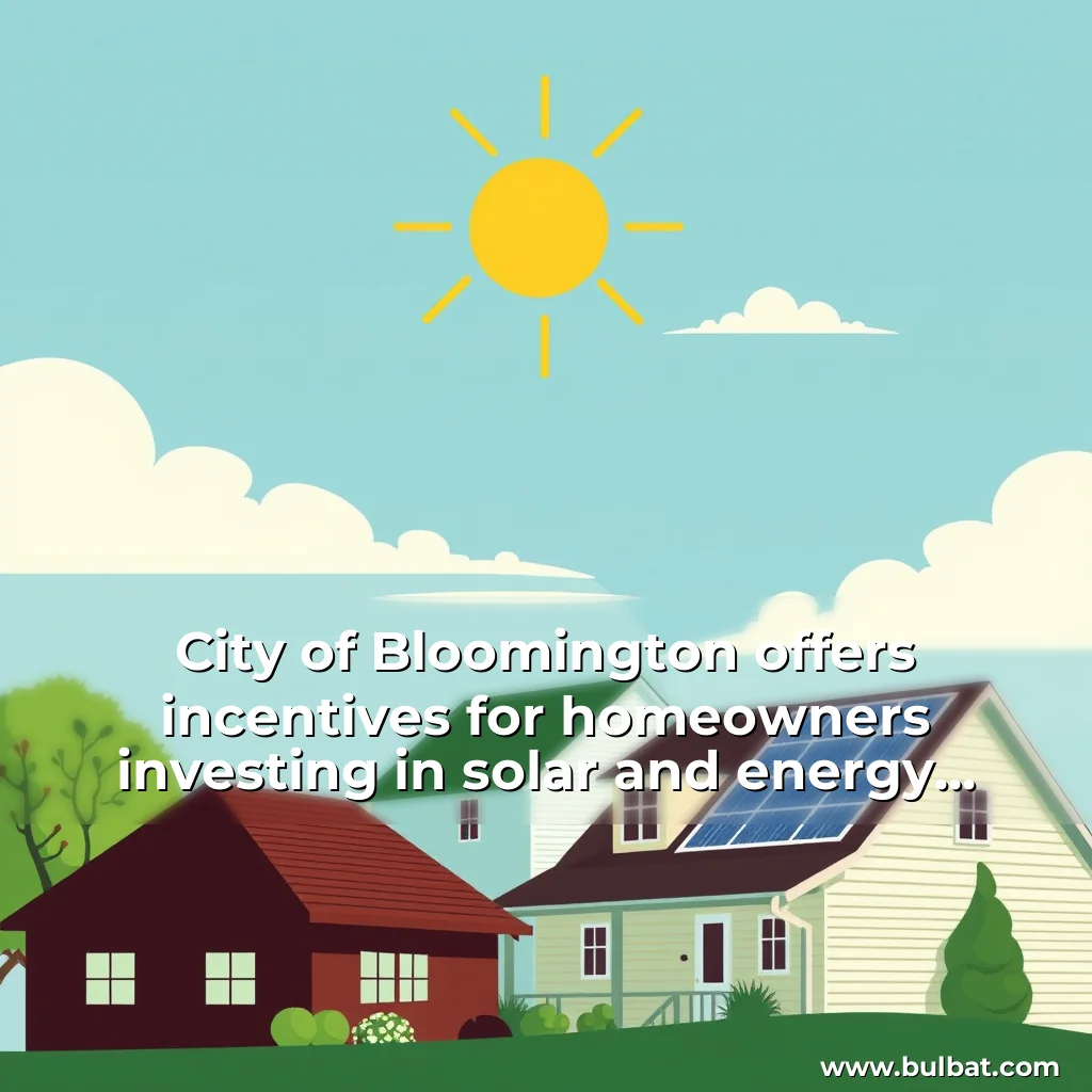 You are currently viewing City of Bloomington offers incentives for homeowners investing in solar and energy efficiency