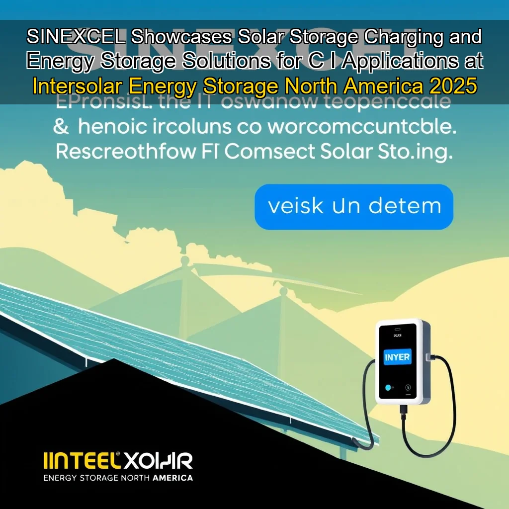 Read more about the article SINEXCEL Showcases Solar  Storage  Charging and Energy Storage Solutions for C  I Applications at Intersolar  Energy Storage North America 2025