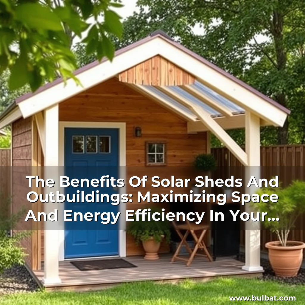 You are currently viewing The Benefits Of Solar Sheds And Outbuildings: Maximizing Space And Energy Efficiency In Your Home!