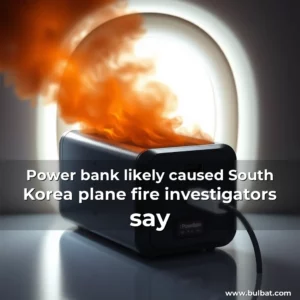 Read more about the article Power bank likely caused South Korea plane fire  investigators say