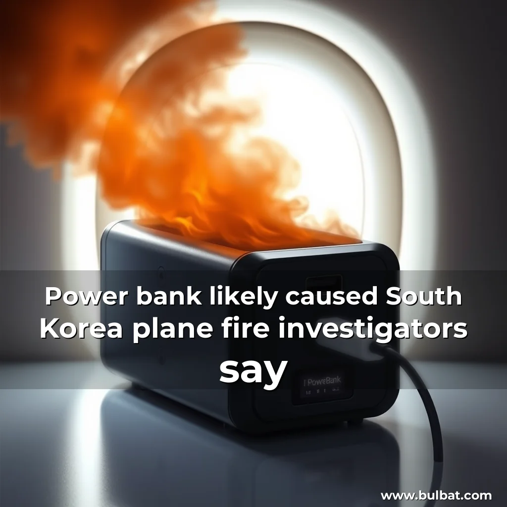 You are currently viewing Power bank likely caused South Korea plane fire  investigators say