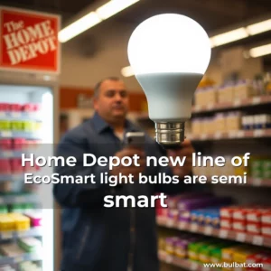 Artistic representation for Home Depot new line of EcoSmart light bulbs are semi smart
