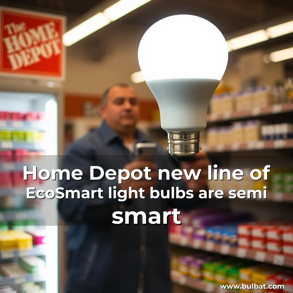 Read more about the article Home Depot new line of EcoSmart light bulbs are semi  smart