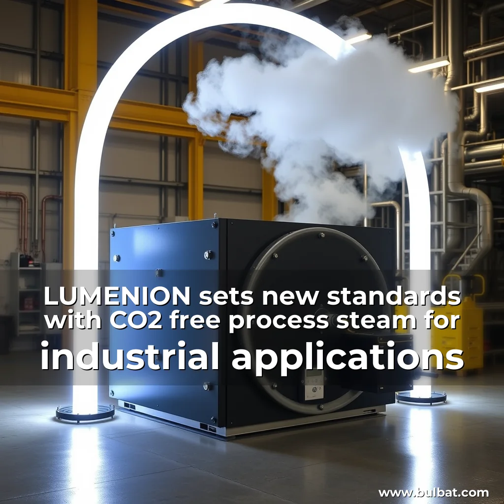 You are currently viewing LUMENION sets new standards with CO2  free process steam for industrial applications