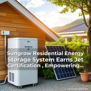 Artistic representation for Sungrow Residential Energy Storage System Earns Jet Certification , Empowering Japanese Households With Green Energy Solutions!