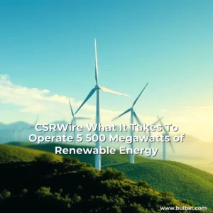 Artistic representation for CSRWire What It Takes To Operate 5 500 Megawatts of Renewable Energy