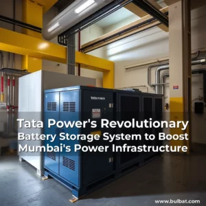 Artistic representation for Tata Power's Revolutionary Battery Storage System to Boost Mumbai's Power Infrastructure