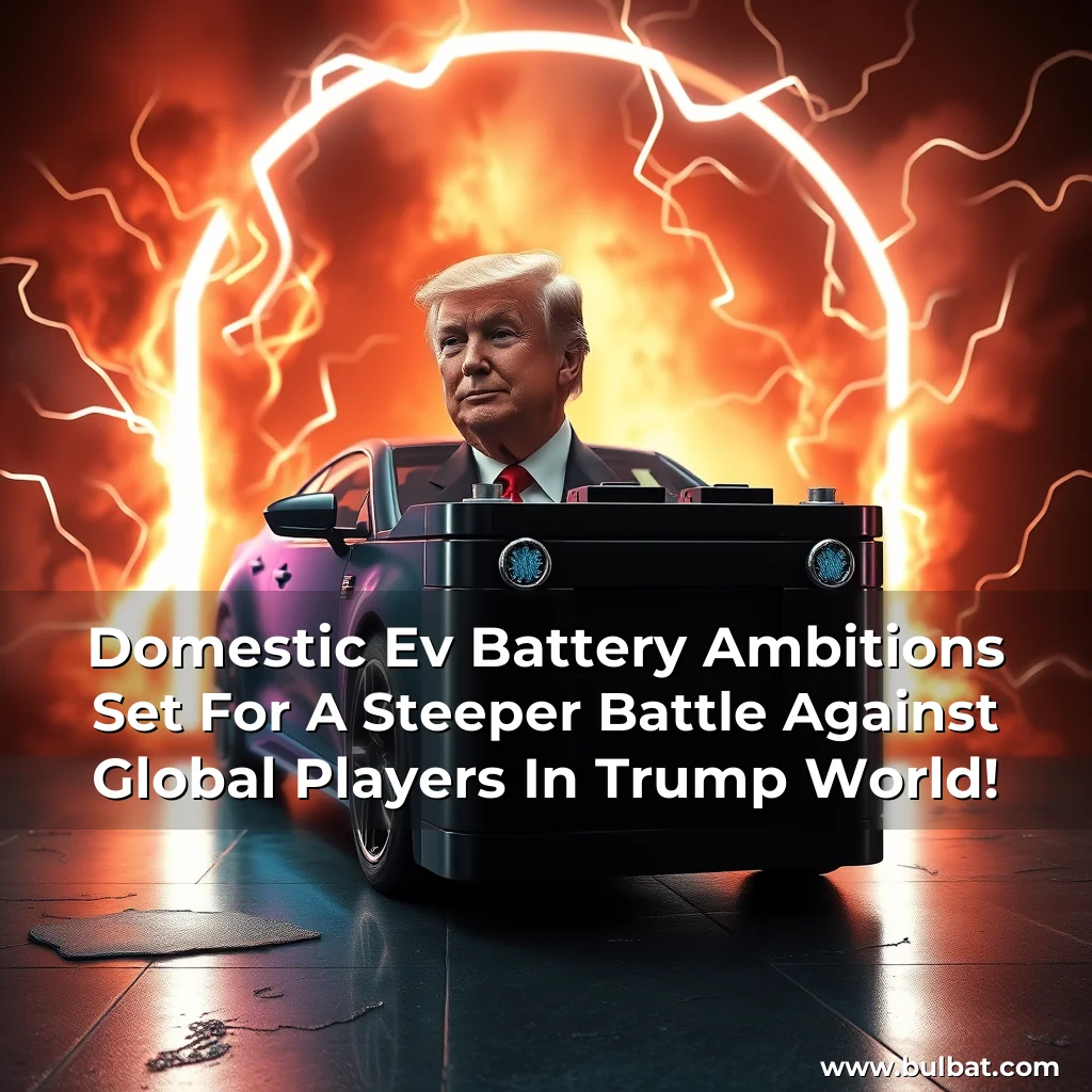 Read more about the article Domestic Ev Battery Ambitions Set For A Steeper Battle Against Global Players In Trump World!