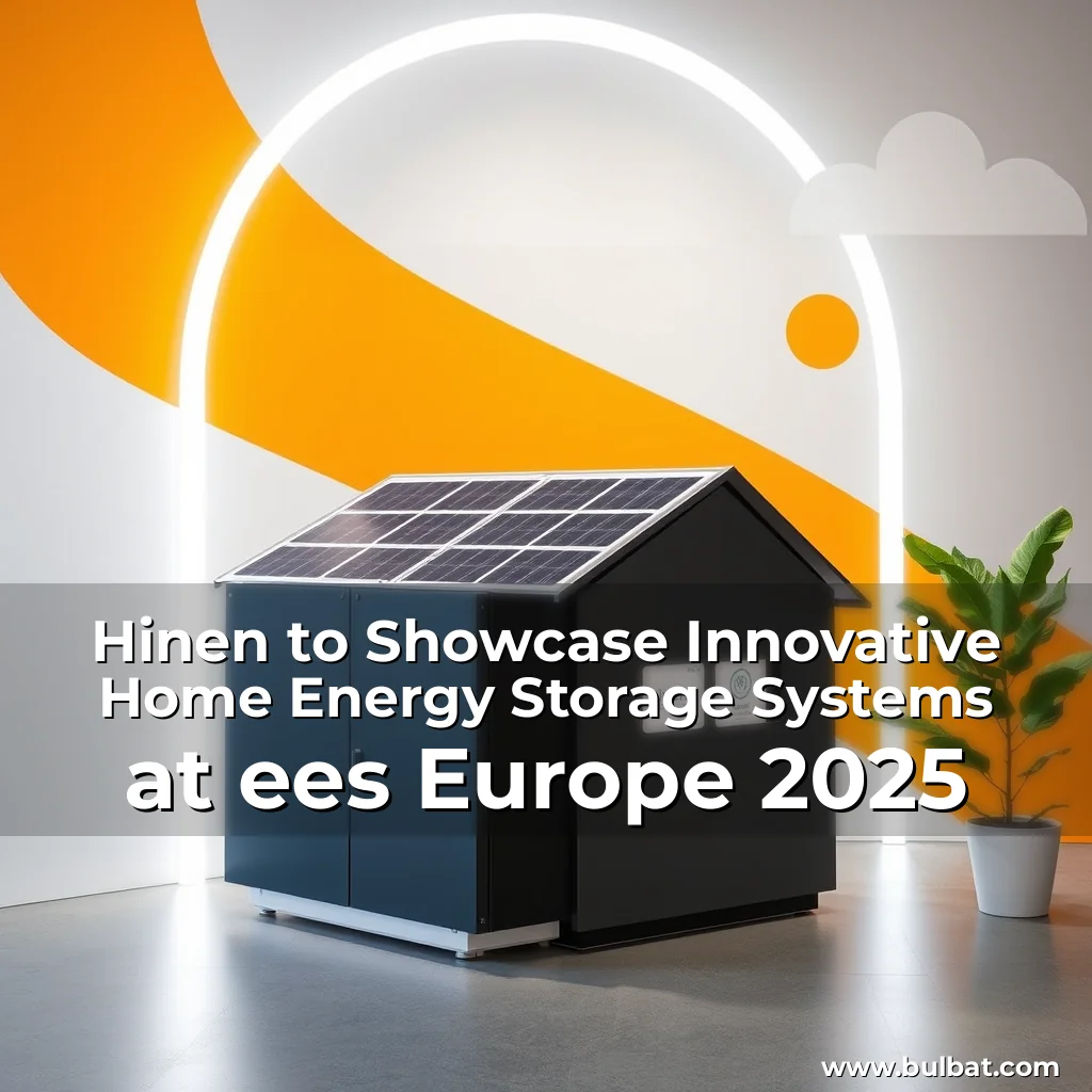 You are currently viewing Hinen to Showcase Innovative Home Energy Storage Systems at ees Europe 2025