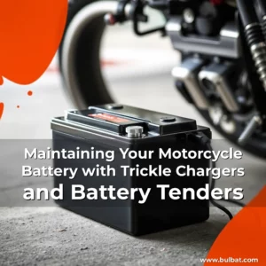Artistic representation for Maintaining Your Motorcycle Battery with Trickle Chargers and Battery Tenders
