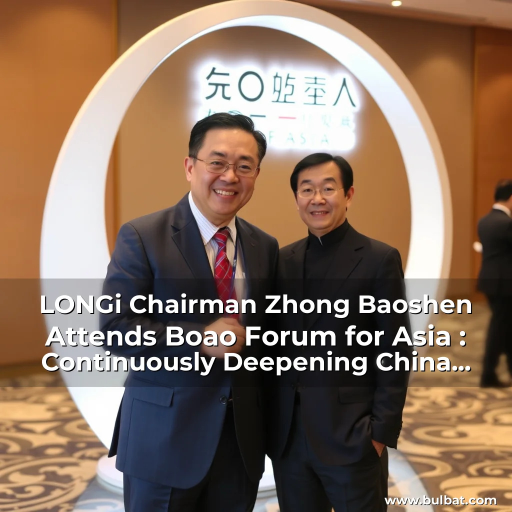 You are currently viewing LONGi Chairman Zhong Baoshen Attends Boao Forum for Asia : Continuously Deepening China  Australia Tech Collaboration in Clean Energy