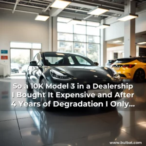 Read more about the article So a 10K Model 3 in a Dealership I Bought It Expensive and After 4 Years of Degradation I Only Have One Regret