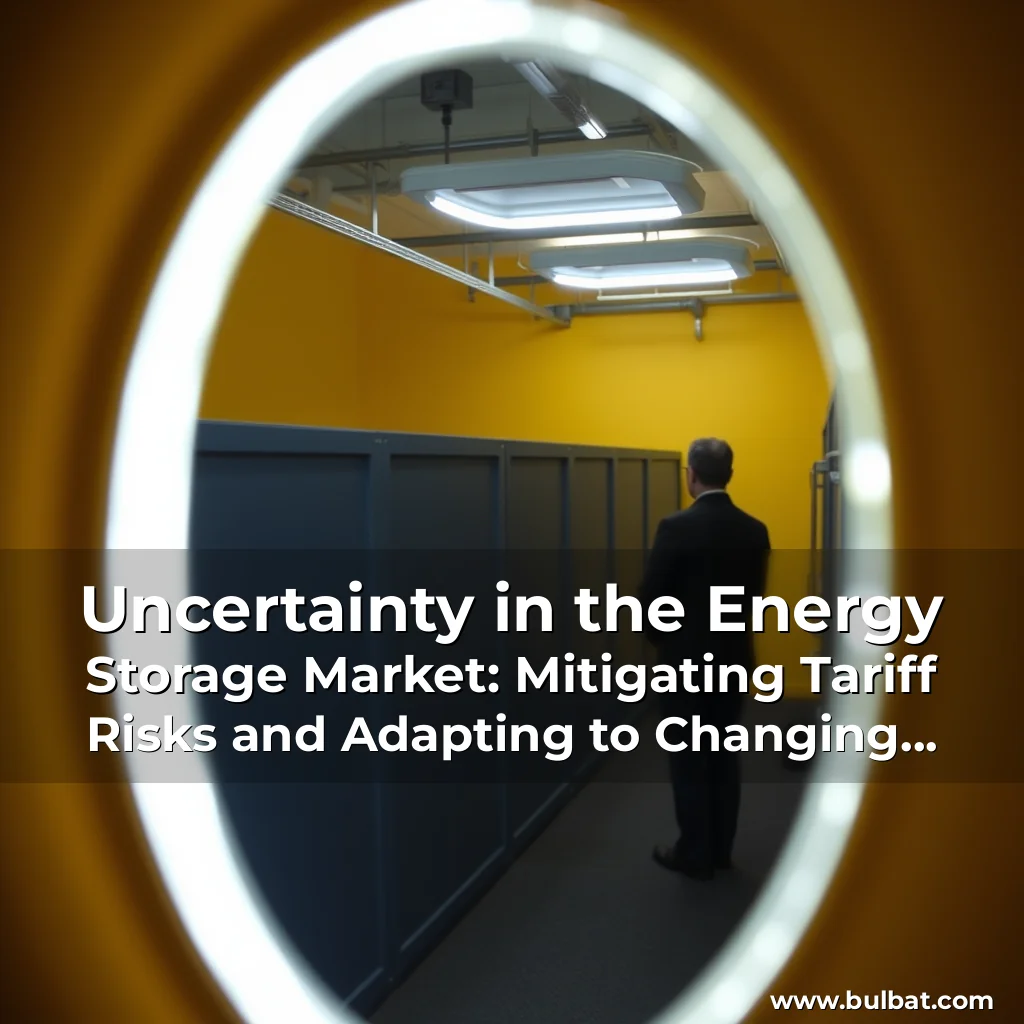 You are currently viewing Uncertainty in the Energy Storage Market: Mitigating Tariff Risks and Adapting to Changing Policies