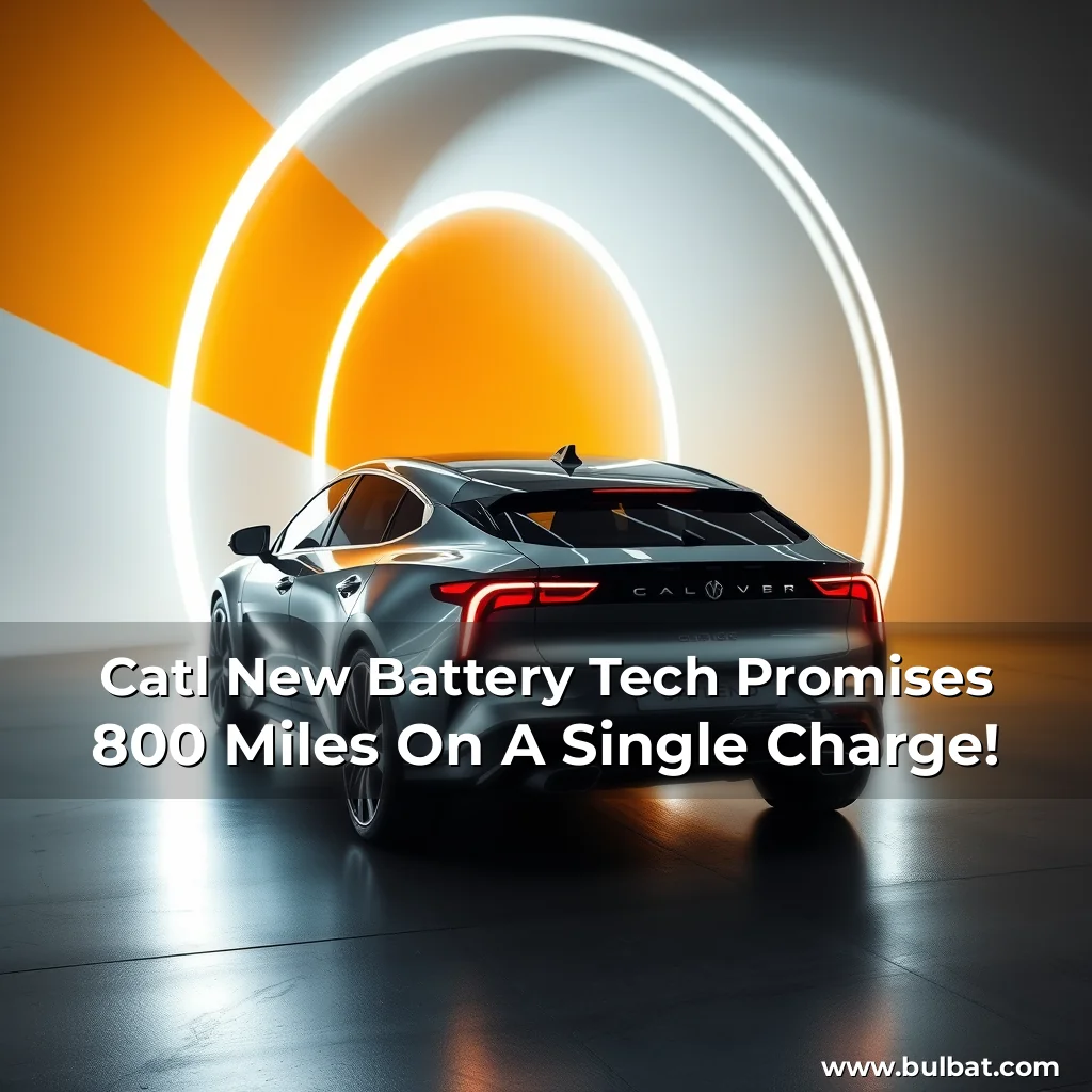 Read more about the article Catl New Battery Tech Promises 800 Miles On A Single Charge!
