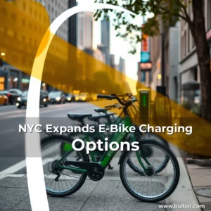 Artistic representation for NYC Expands E-Bike Charging Options
