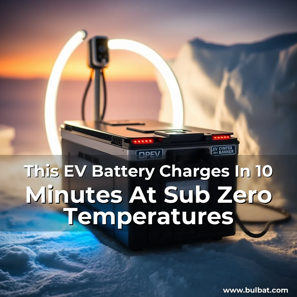 Read more about the article This EV Battery Charges In 10 Minutes At Sub  Zero Temperatures