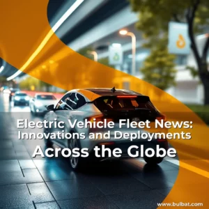 Artistic representation for Electric Vehicle Fleet News: Innovations and Deployments Across the Globe