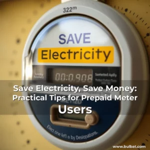 Artistic representation for Save Electricity, Save Money: Practical Tips for Prepaid Meter Users