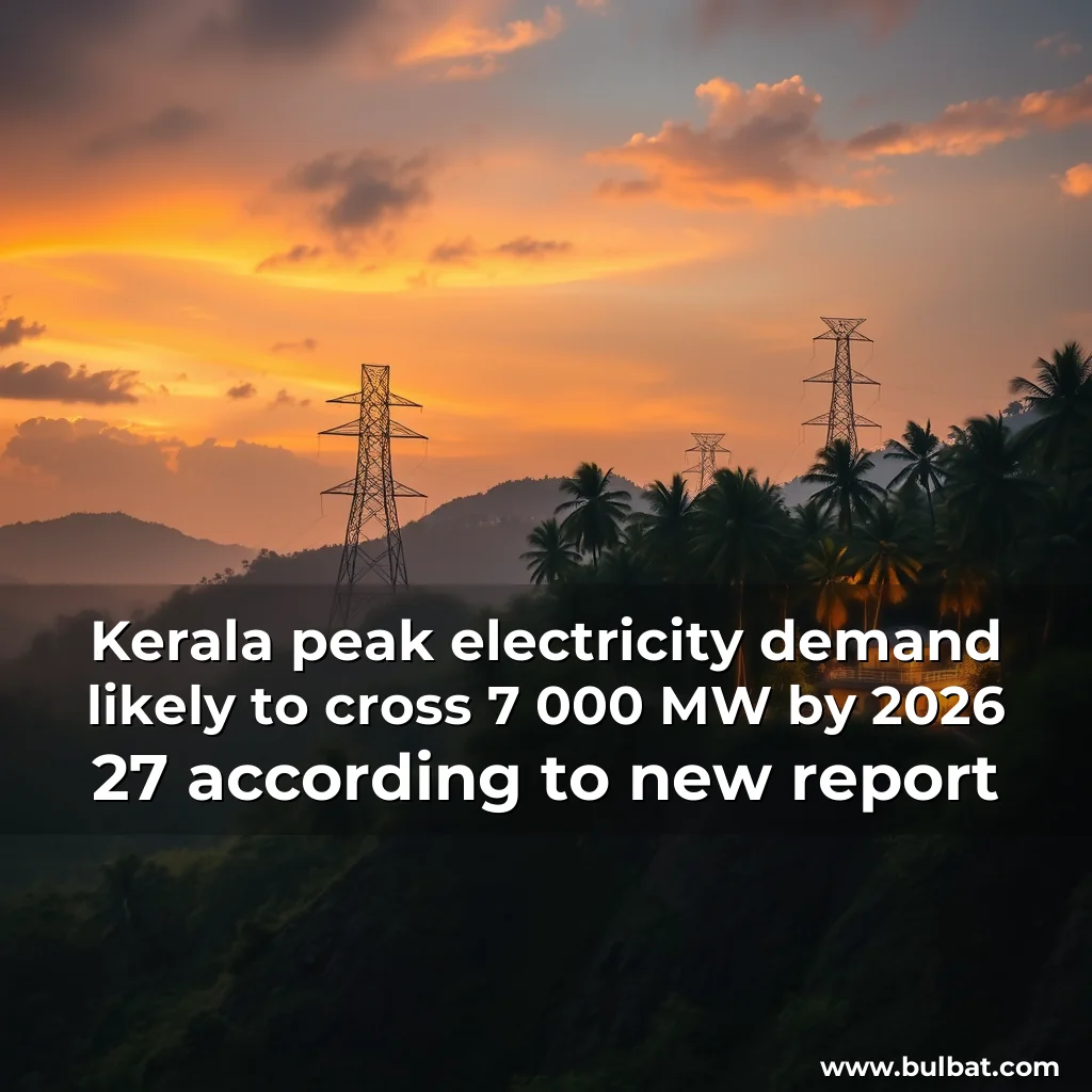 You are currently viewing Kerala peak electricity demand likely to cross 7  000 MW by 2026  27  according to new report