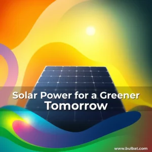 Artistic representation for Solar Power for a Greener Tomorrow