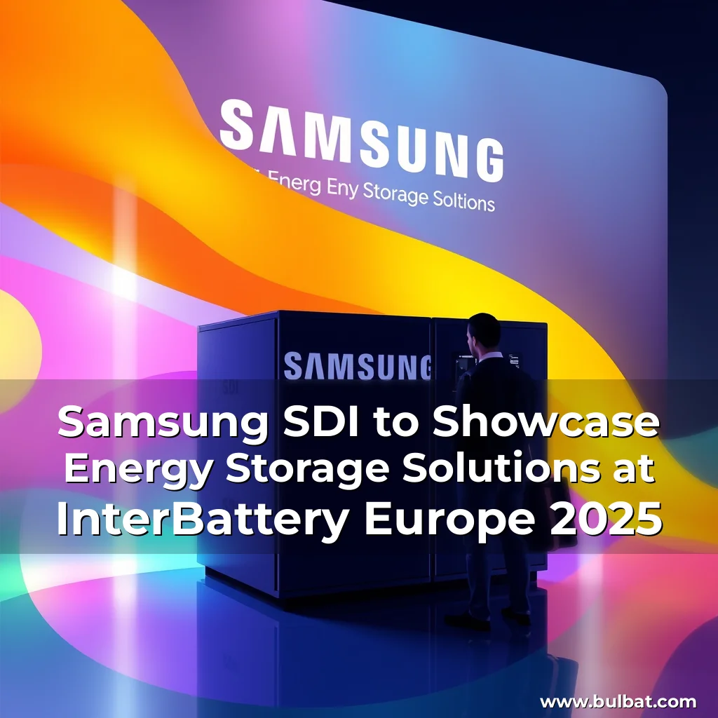 Read more about the article Samsung SDI to Showcase Energy Storage Solutions at InterBattery Europe 2025