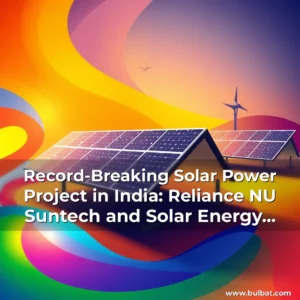 Read more about the article Record-Breaking Solar Power Project in India: Reliance NU Suntech and Solar Energy Corporation of India Partner