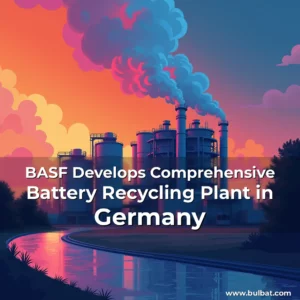 Artistic representation for BASF Develops Comprehensive Battery Recycling Plant in Germany