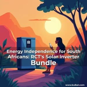 Artistic representation for Energy Independence for South Africans: RCT's Solar Inverter Bundle