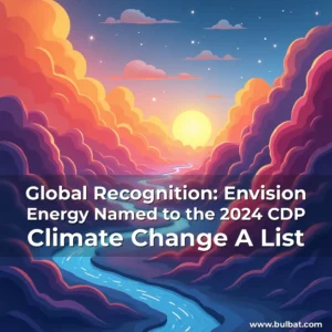 Artistic representation for Global Recognition: Envision Energy Named to the 2024 CDP Climate Change A List