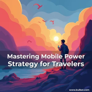 Artistic representation for Mastering Mobile Power Strategy for Travelers