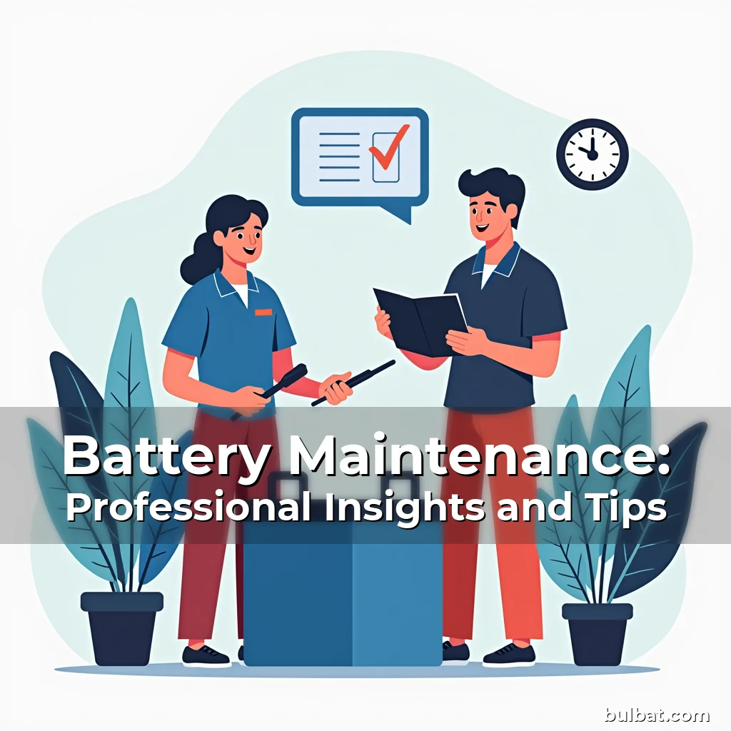 Read more about the article Battery Maintenance: Professional Insights and Tips