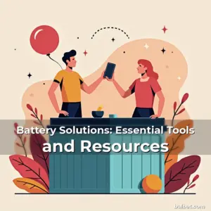 Artistic representation for Battery Solutions: Essential Tools and Resources