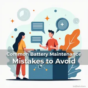 Artistic representation for Common Battery Maintenance Mistakes to Avoid