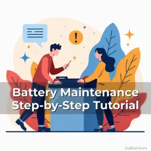 Artistic representation for Battery Maintenance Step-by-Step Tutorial