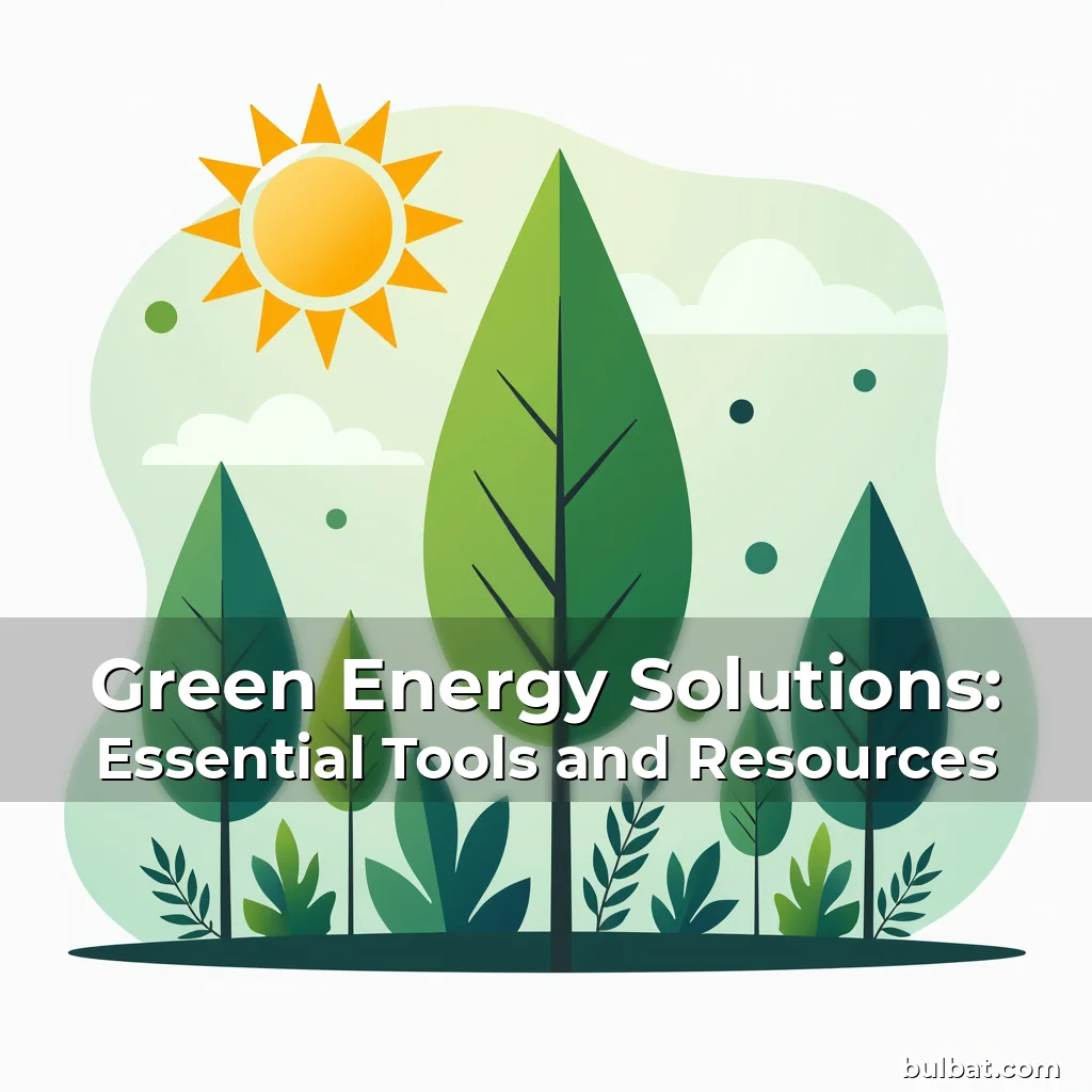 You are currently viewing Green Energy Solutions: Essential Tools and Resources