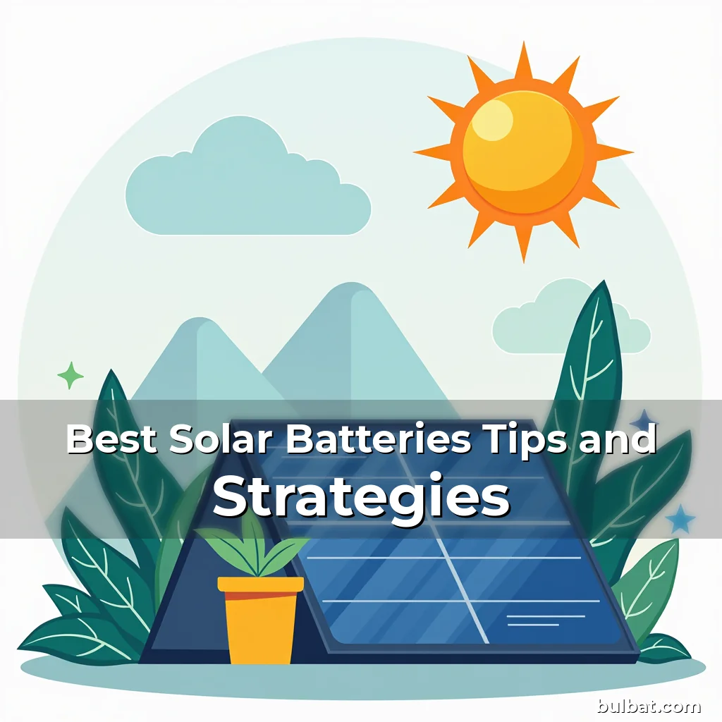 You are currently viewing Best Solar Batteries Tips and Strategies