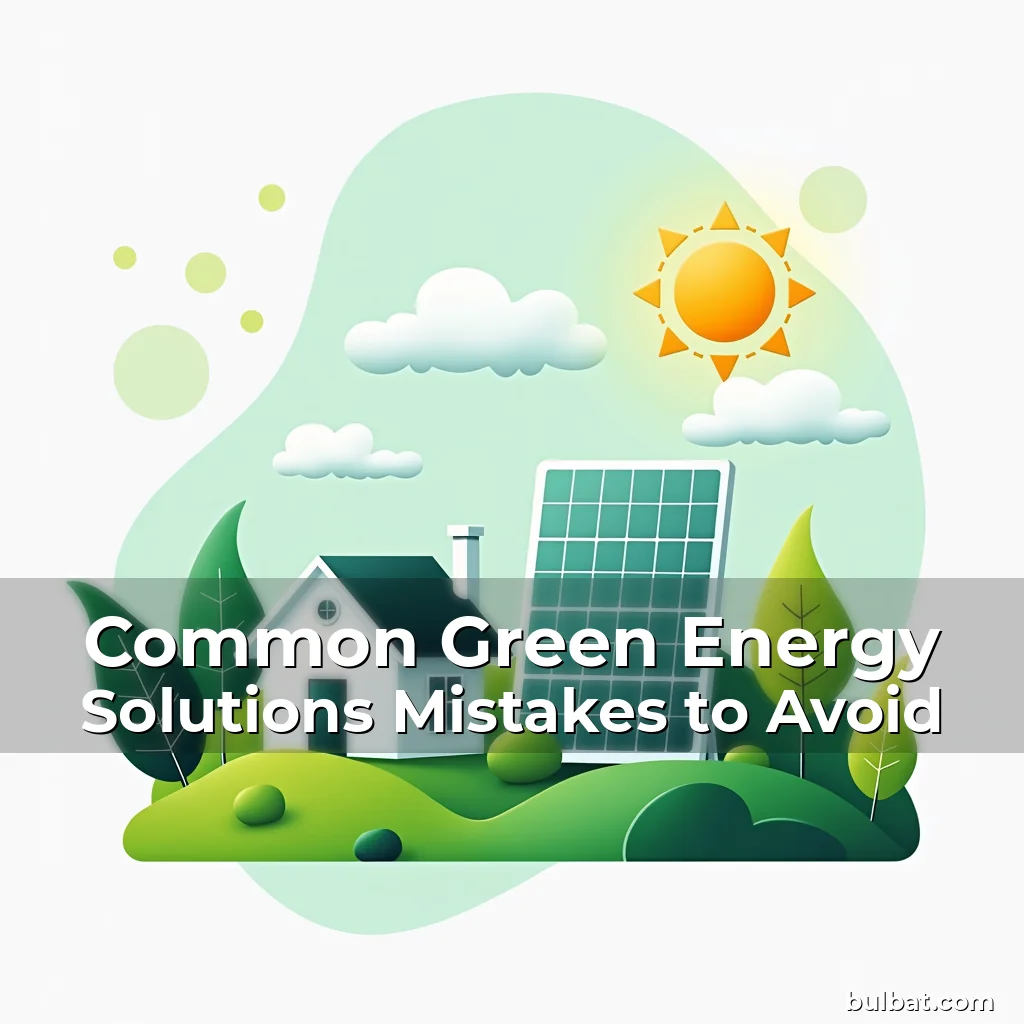 You are currently viewing Common Green Energy Solutions Mistakes to Avoid
