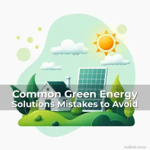 Artistic representation for Common Green Energy Solutions Mistakes to Avoid