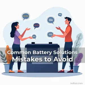 Artistic representation for Common Battery Solutions Mistakes to Avoid