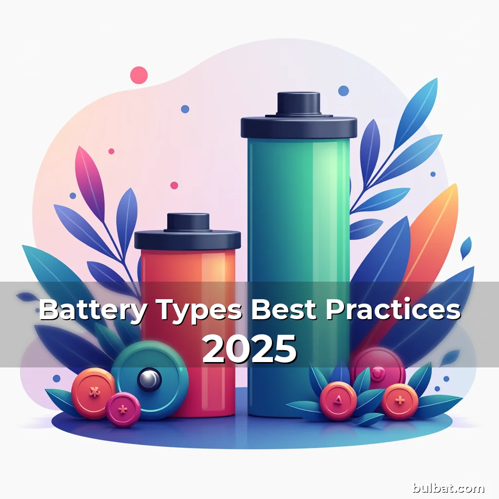 Battery Types Best Practices 2025