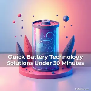 Artistic representation for Quick Battery Technology Solutions Under 30 Minutes
